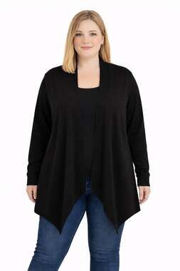 Women’s Liz Claiborne Black Open Front Cardigan Size 2X